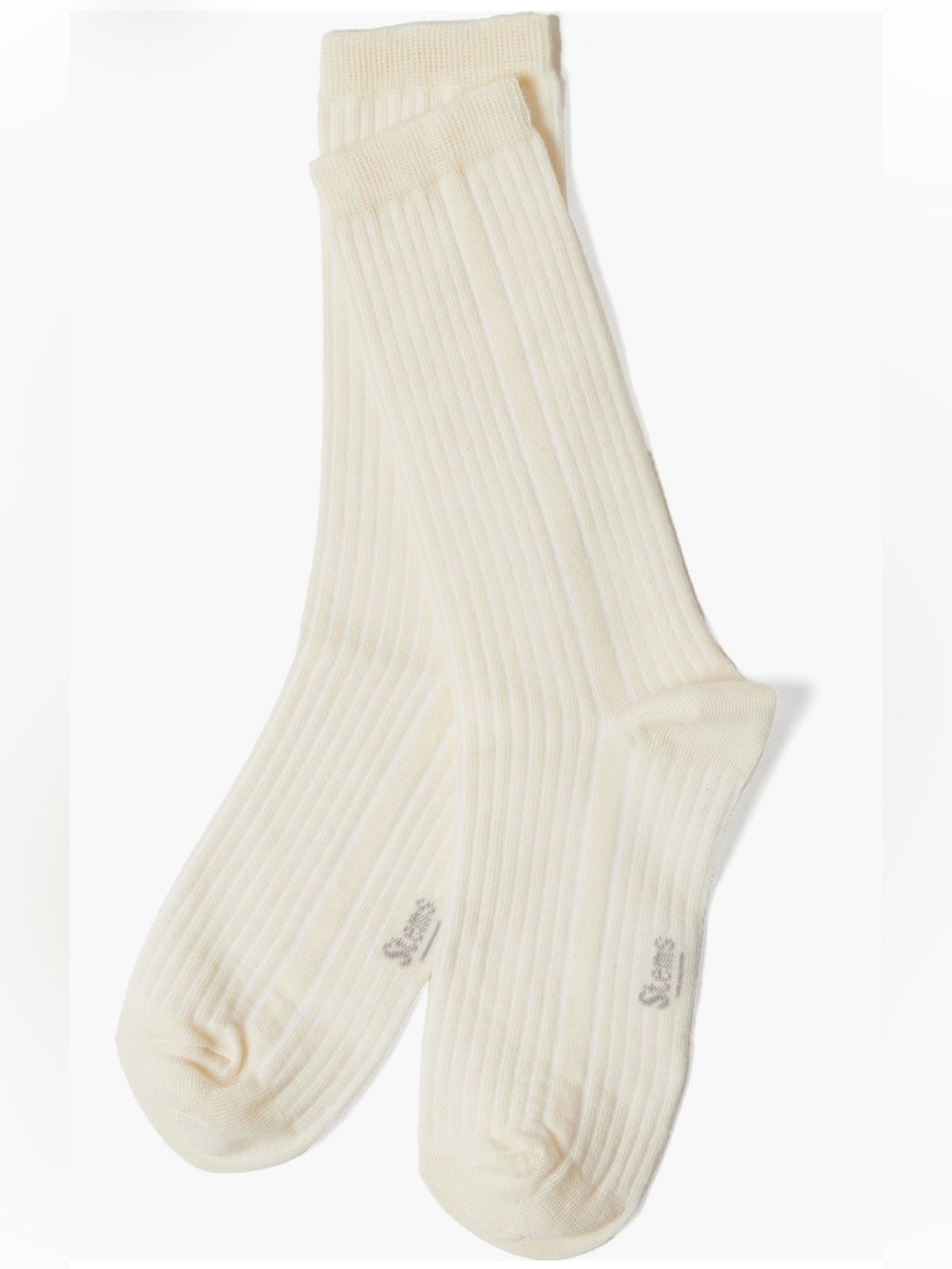 Stems Cotton & Cashmere Blend Crew Socks Color Ivory One Size NWT